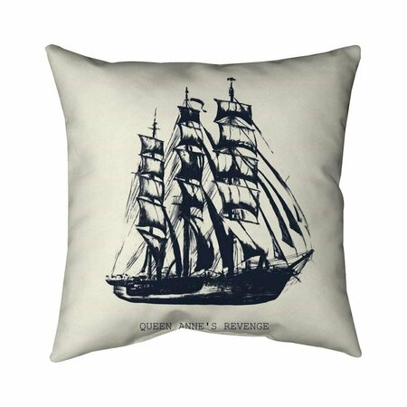 BEGIN HOME DECOR 26 x 26 in. Old Boat-Double Sided Print Indoor Pillow 5541-2626-CO88-1